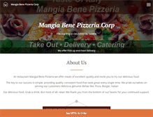 Tablet Screenshot of mangiabenepizzeriacorp.com